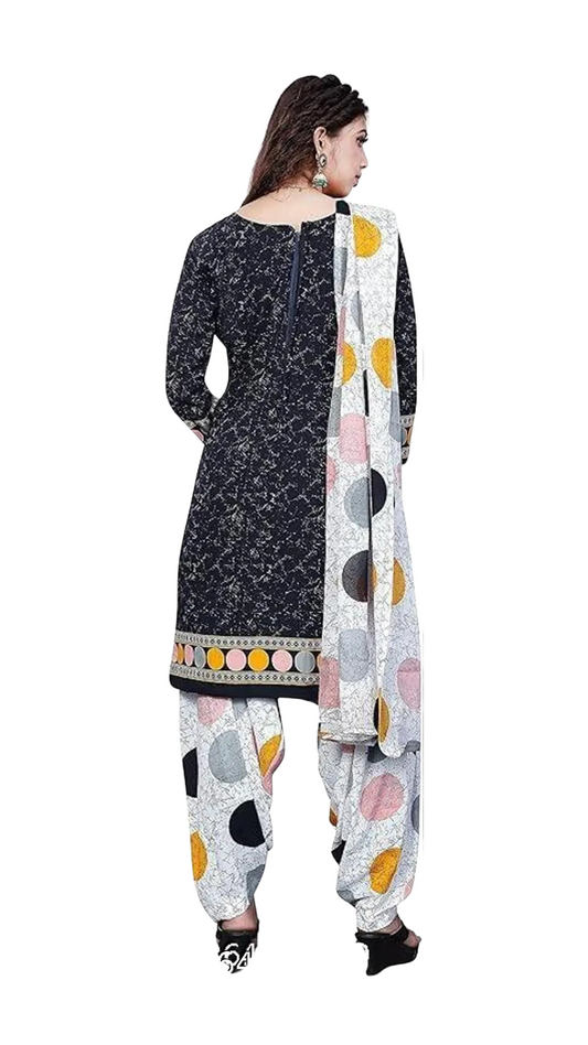 Sufiyana Ámour's Black & White Polka Dot Suit Material for Females