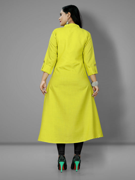 Sufiyana Ámour's Solid Cotton Kurti for Females