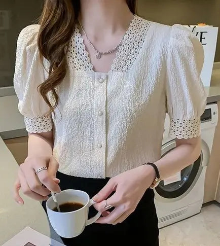 Sufiyana Ámour's Cream Cotton Top for Females