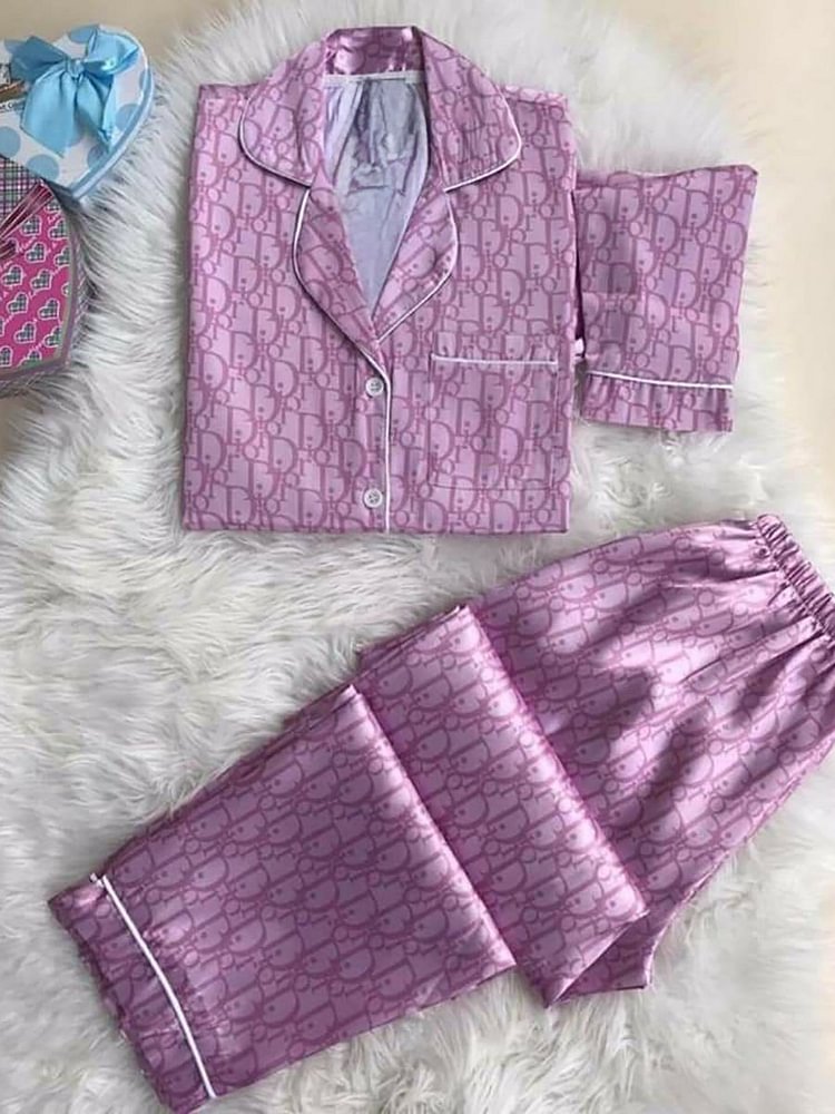 Sufiyana Ámour's Sexy Soft Purple Monogram Night Suit for Women