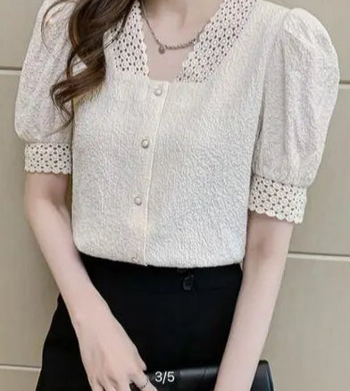 Sufiyana Ámour's Cream Cotton Top for Females