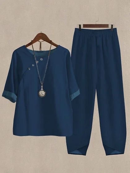 Sufiyana Ámour's Dark Blue Stylish Pant With Top Set For Women