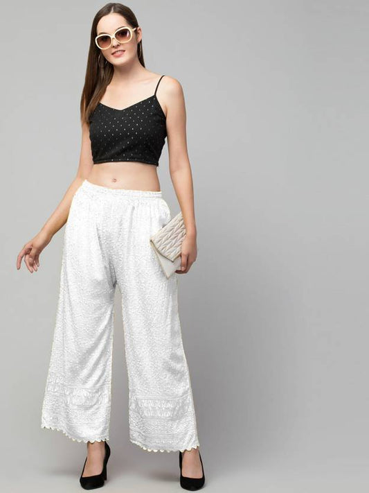 Sufiyana Ámour's Cotton Embroidered Palazzo for Females