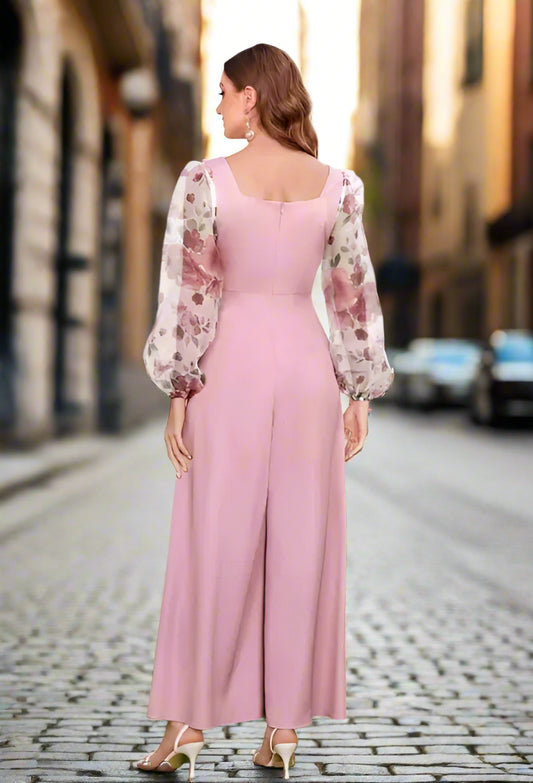 Sufiyana Ámour's Soft Pink Lycra Jumpsuit