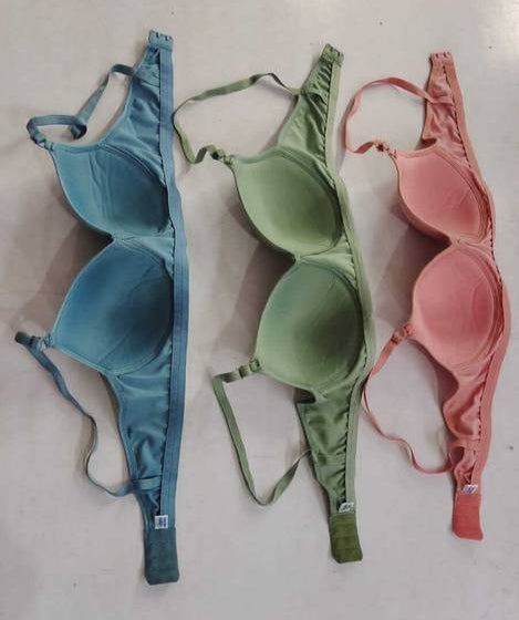 Sufiyana Ámour's Sage Green, Dusty Pink, and Teal Padded Bra Set for Females