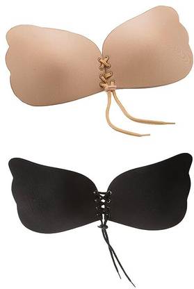 Sufiyana Ámour's Black and Nude Stick-On Push-Up Silicone Bra Set