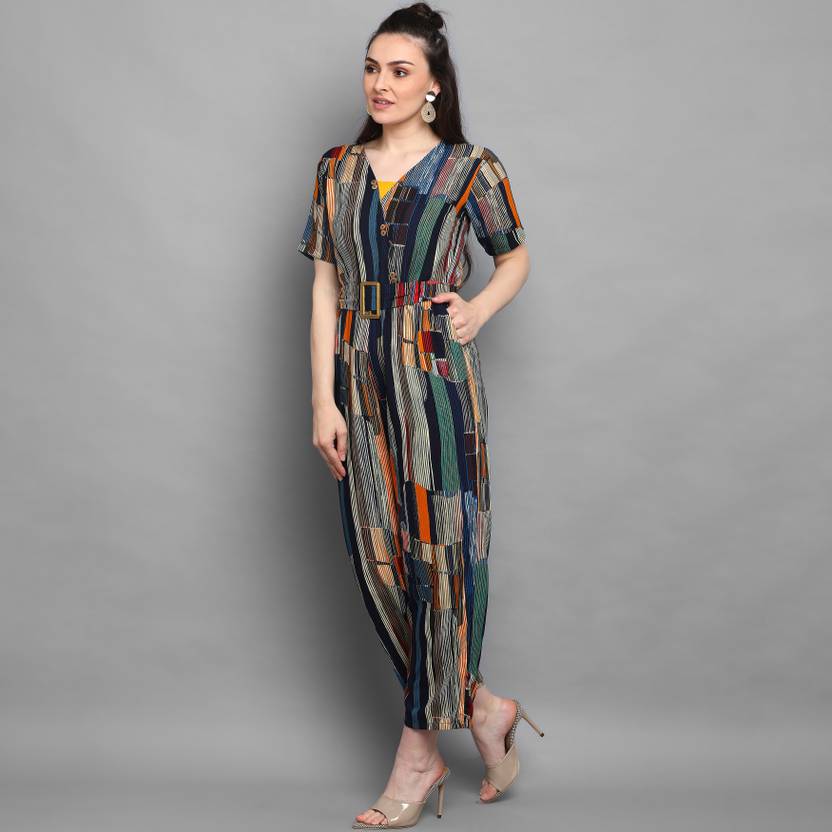Sufiyana Ámour's Multicolor Rayon Jumpsuit for Females