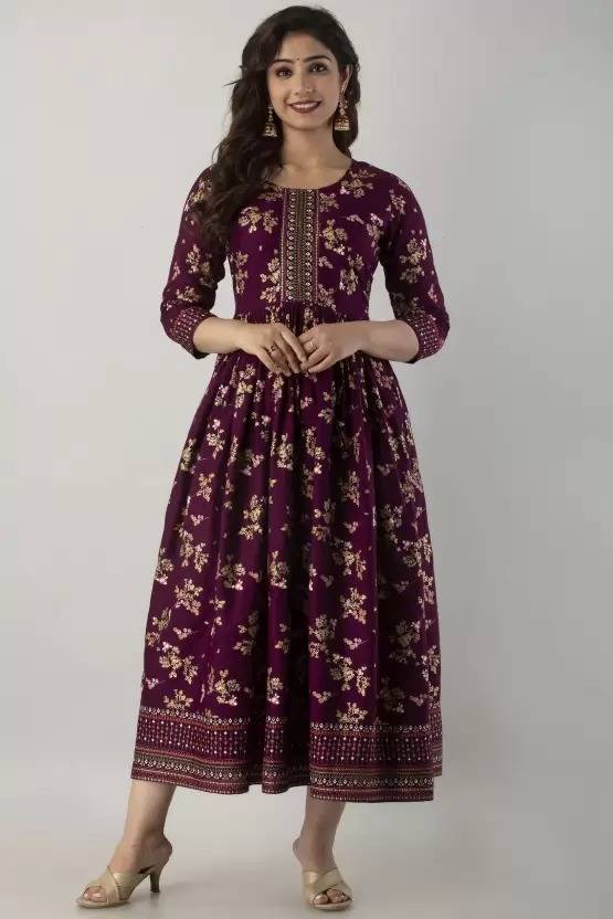 Sufiyana Ámour's Maroon Rayon Gown for Females