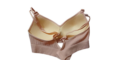 Sufiyana Ámour's Light Peach Ribbed Short Bralette