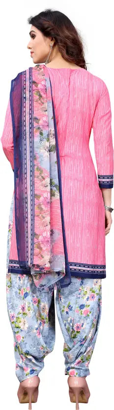 Sufiyana Ámour's Pink & White Floral Printed Salwar Suit Material for Females
