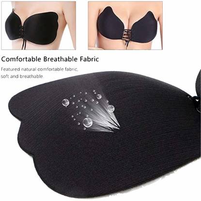 Sufiyana Ámour's Black and Nude Stick-On Push-Up Silicone Bra Set