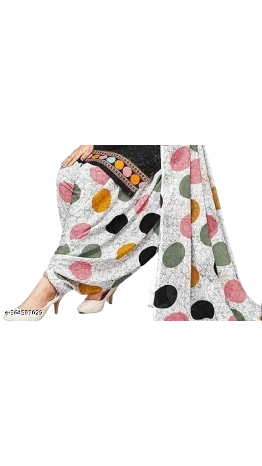 Sufiyana Ámour's Black & White Polka Dot Suit Material for Females