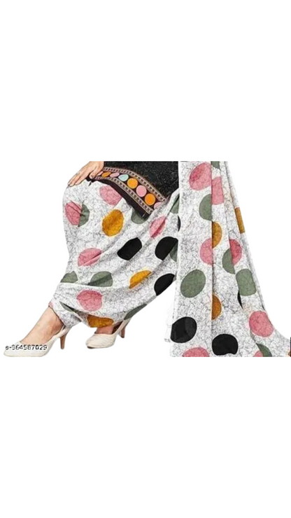 Sufiyana Ámour's Black & White Polka Dot Suit Material for Females