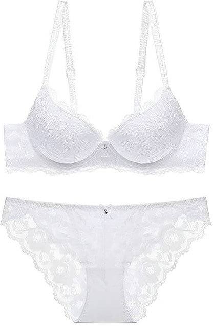 Sufiyana Ámour's Sexy White Lace Push-Up Lingerie Set