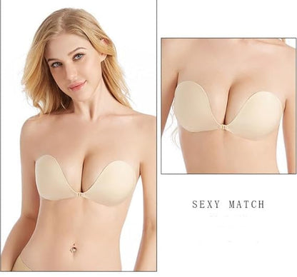 Sufiyana Ámour's Beige Invisible Sexy Adhesive Bra for Females