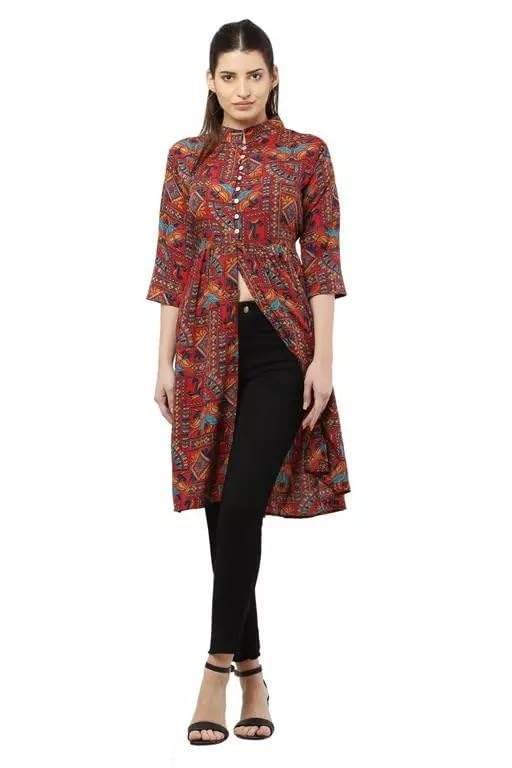 Sufiyana Ámour's Multicolored Crepe Top for Females