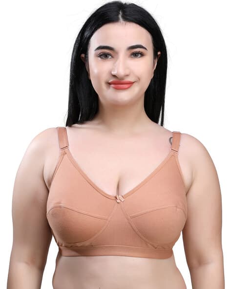 Sufiyana Ámour's Beige Cotton Blend Full Coverage Bra