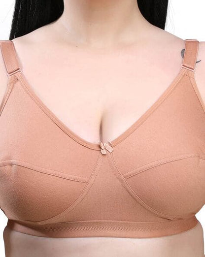 Sufiyana Ámour's Beige Cotton Blend Full Coverage Bra
