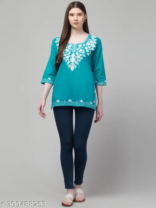 Sufiyana Ámour's Kashmiri Embroidered Short Top