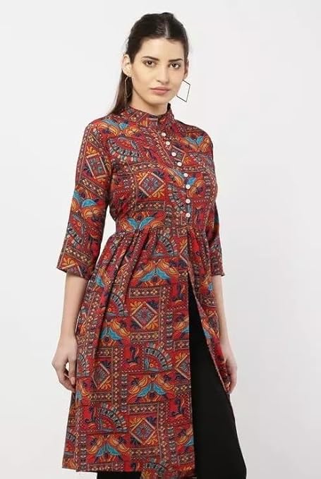 Sufiyana Ámour's Multicolored Crepe Top for Females