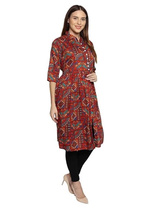 Sufiyana Ámour's Multicolored Crepe Top for Females