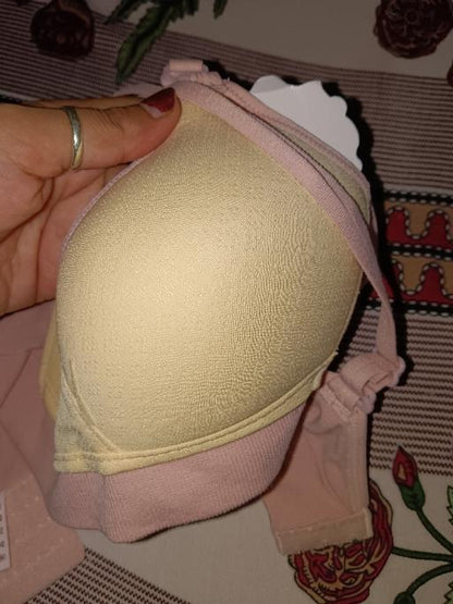Sufiyana Ámour's Light Peach Ribbed Short Bralette