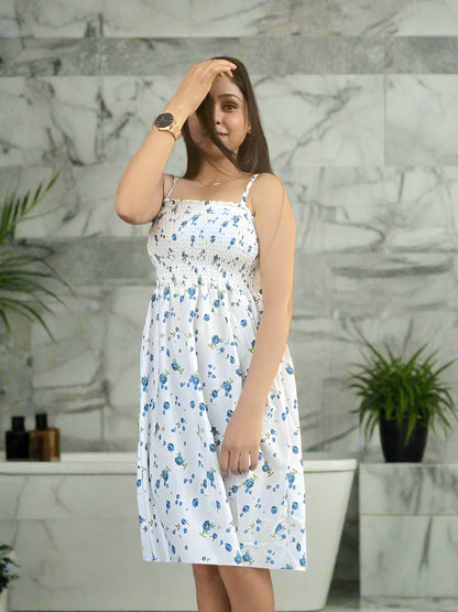 Sufiyana Ámour's White Floral Crepe Dress for Females
