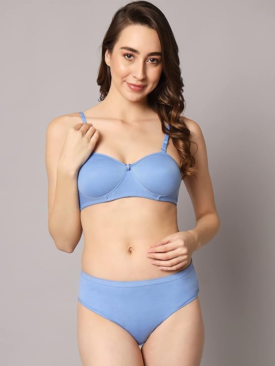 Sufiyana Ámour's Sexy Maroon, Navy Blue, and Light Blue Lingerie Set