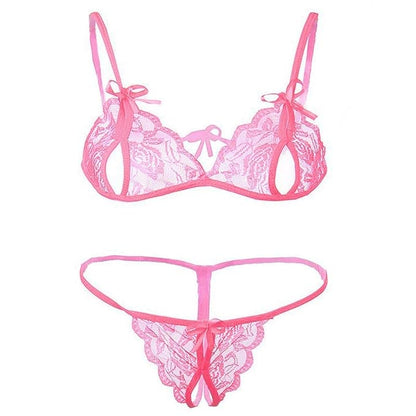 Sufiyana Ámour's Sexy Light Pink Lace Babydoll Lingerie Set