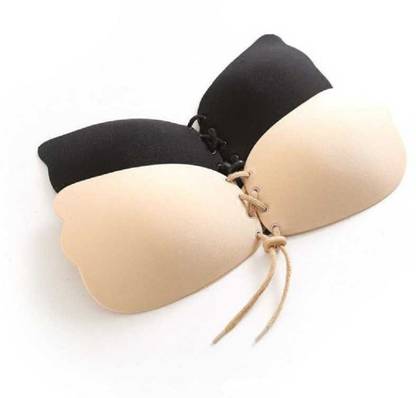 Sufiyana Ámour's Black and Nude Stick-On Push-Up Silicone Bra Set