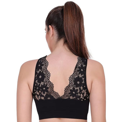 Sufiyana Ámour's Black Full Coverage Bralette for Females