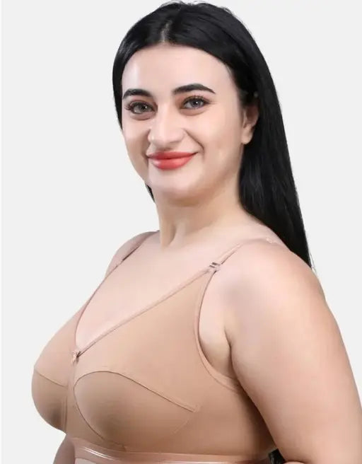 Sufiyana Ámour's Beige Cotton Blend Full Coverage Bra