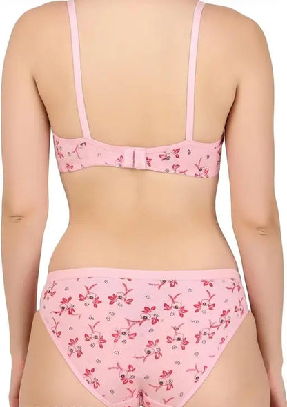 Sufiyana Ámour's Sexy Light Pink, Pale Yellow, and light Pink Floral Lingerie
