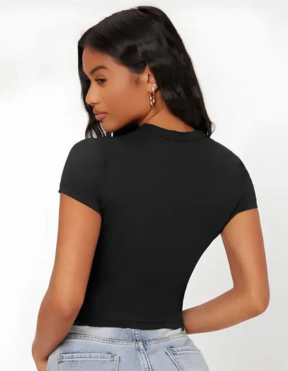 Sufiyana Ámour's Black Polyester Top for Females