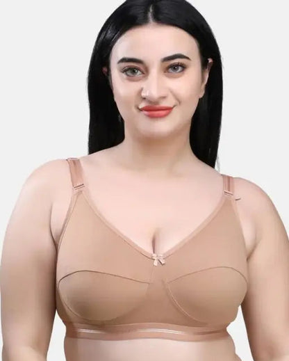 Sufiyana Ámour's Beige Cotton Blend Full Coverage Bra