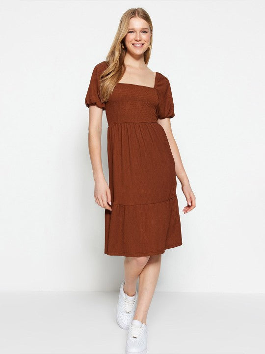 Sufiyana Ámour's Afgani Rich Brown Cotton Dress