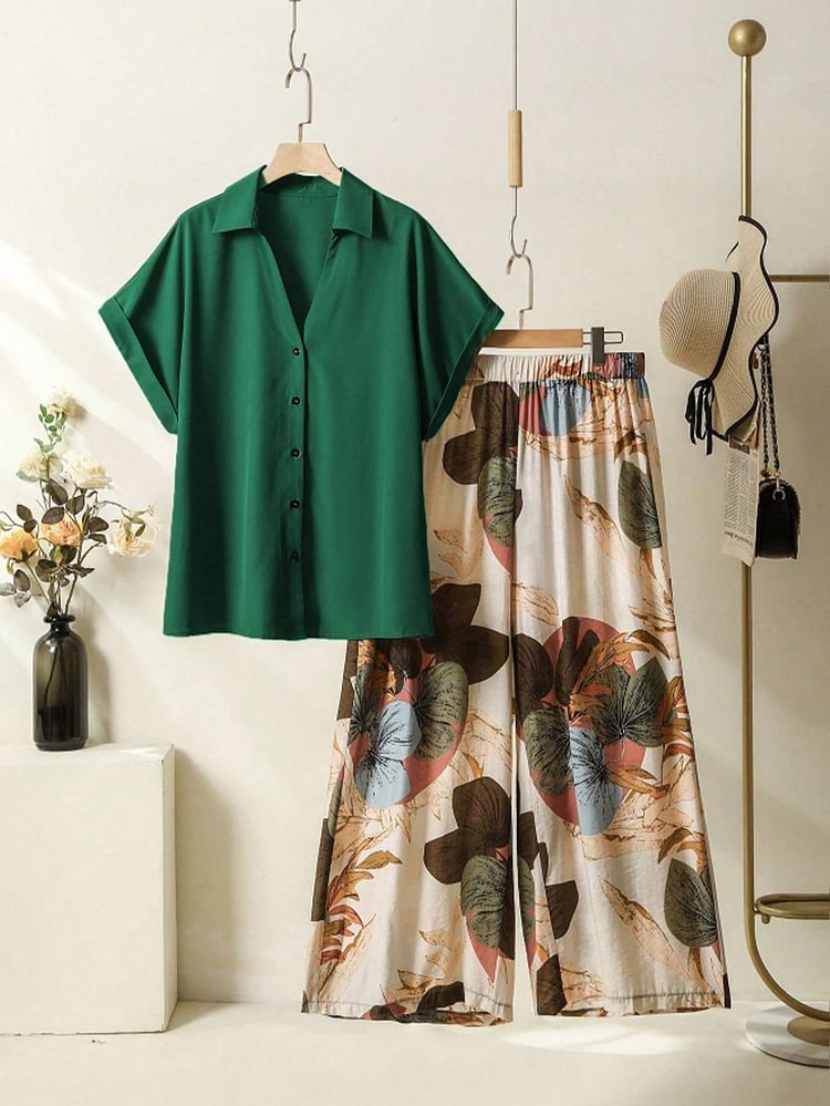 Sufiyana Ámour's Bottle Green Stylish Pant With Top Set For Women