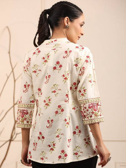 Sufiyana Ámour's White Viscose Rayon Peplum Top for Females