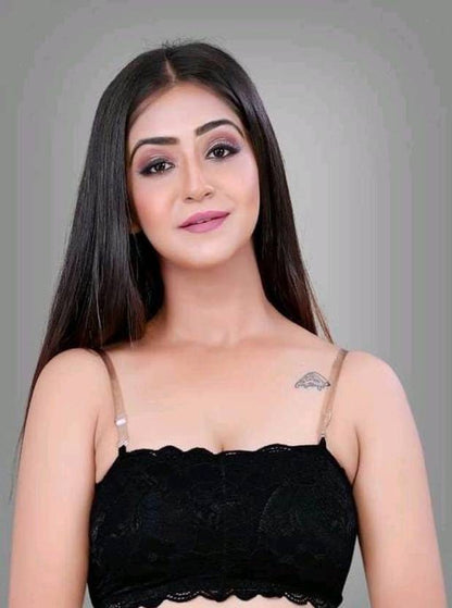 Sufiyana Ámour's Black Lace Bandeau Bra for Females