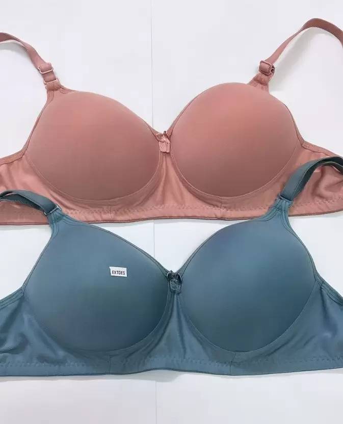 Sufiyana Ámour's Dusty Pink and Teal Padded Bra Set for Women