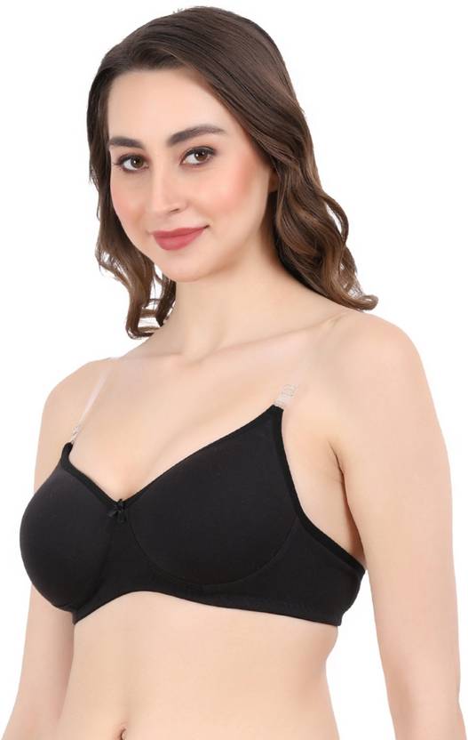 Sufiyana Ámour's Black Cotton Everyday Bra for Females