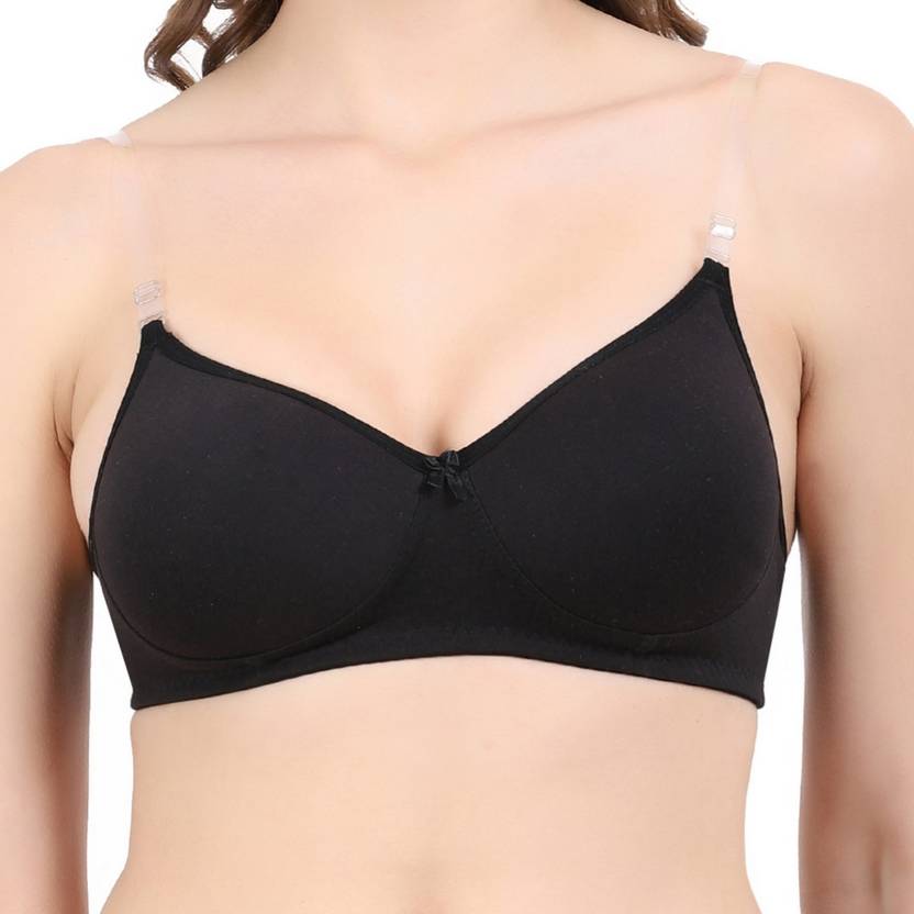 Sufiyana Ámour's Black Cotton Everyday Bra for Females