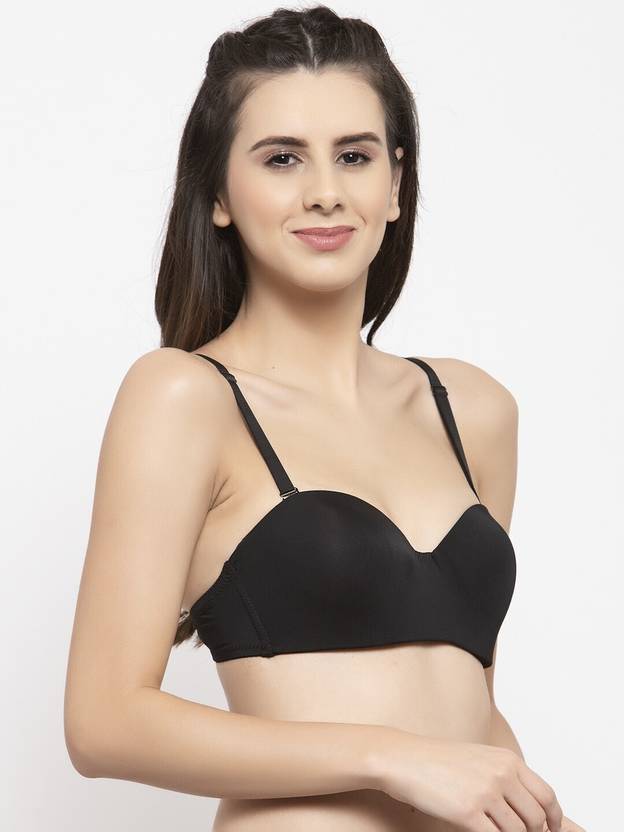 Sufiyana Ámour's Black Polyester Strapless Bra for Females