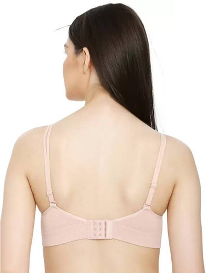 Sufiyana Ámour's Light Peach Ribbed Short Bralette