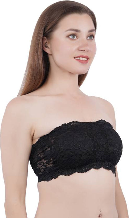 Sufiyana Ámour's Black Lace Bandeau Bra for Females