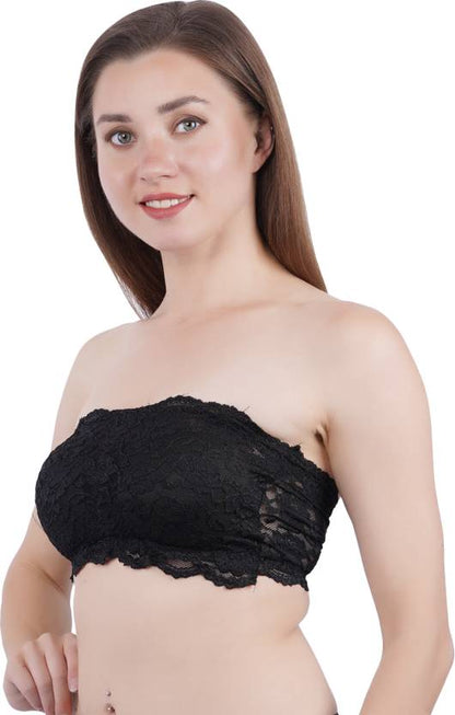 Sufiyana Ámour's Black Lace Bandeau Bra for Females