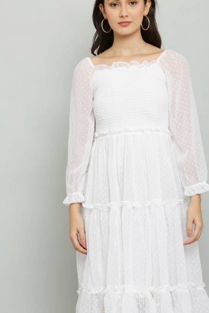 Sufiyana Ámour's White Georgette Dress for Females