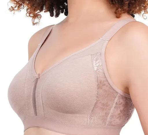 Sufiyana Ámour's Premier Nude Floral Lace Full-Coverage Short Bralette