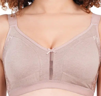 Sufiyana Ámour's Premier Nude Floral Lace Full-Coverage Short Bralette