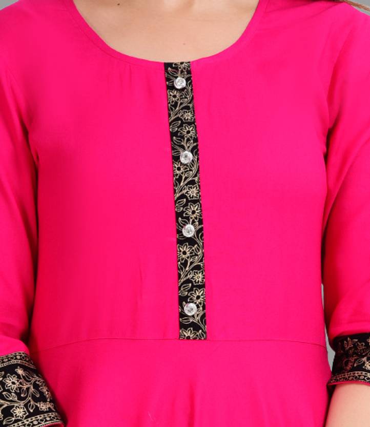 Sufiyana Ámour's Fuchsia Pink Flared Kurta for Females